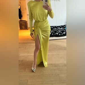 RaisaVanessa yellow embellished gown US 2
